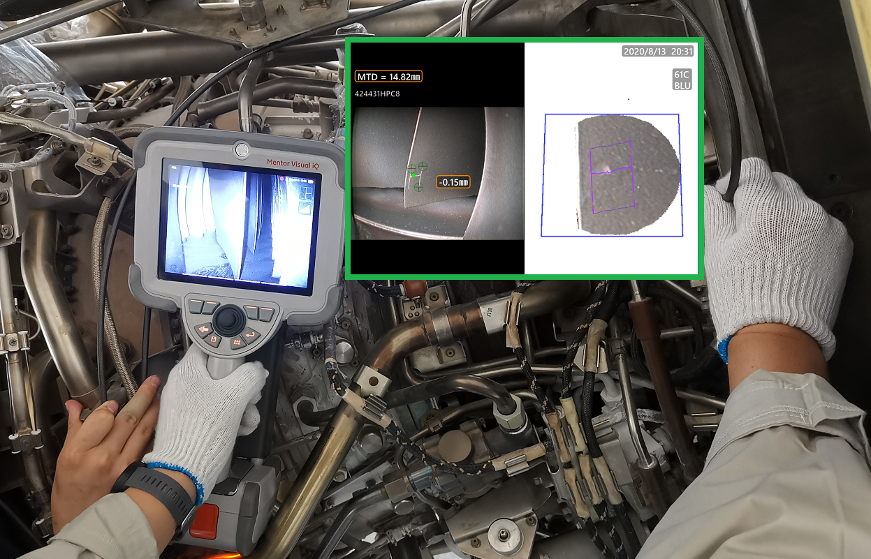 使用工業內窺鏡檢查缺陷的案例